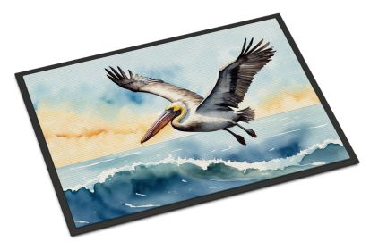 Pelican Soaring Doormat Front Door Mat Indoor Outdoor Rugs for Entryway, Non Slip Washable Low Pile, 24H X 36W