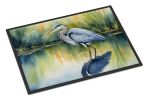Blue Heron Stalking Prey Doormat Front Door Mat Indoor Outdoor Rugs for Entryway, Non Slip Washable Low Pile, 24H X 36W
