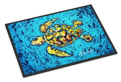 Turtle Drive Doormat Front Door Mat Indoor Outdoor Rugs for Entryway, Non Slip Washable Low Pile, 24H X 36W