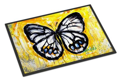 Buttefly Whisp Doormat Front Door Mat Indoor Outdoor Rugs for Entryway, Non Slip Washable Low Pile, 24H X 36W