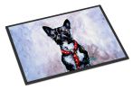 Boston Terrier Ziggy Doormat Front Door Mat Indoor Outdoor Rugs for Entryway, Non Slip Washable Low Pile, 24H X 36W