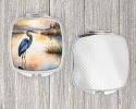Blue Heron in the Golden Hour Compact Mirror Decorative Travel Makeup Mirror for Women Girls Gifts Pocket Makeup Mirror Folding Handheld