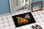 Red Fish Two Tales Doormat Front Door Mat Indoor Outdoor Rugs for Entryway, Non Slip Washable Low Pile, 24H X 36W