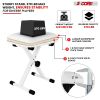 5 CORE Keyboard Bench Pair X Style Piano Stool Thick Padded 12 to 18.5 inch Adjustable Keyboards Chair White - KBB 02 WH