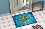 Turtle Drive Doormat Front Door Mat Indoor Outdoor Rugs for Entryway, Non Slip Washable Low Pile, 24H X 36W