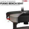 5 CORE Piano Bench Height Adjustable Keyboard Stool Stool Heavy Duty Thick Padded Cushioned Seat with Backrest - PNB B-REST BLK