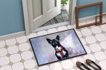 Boston Terrier Ziggy Doormat Front Door Mat Indoor Outdoor Rugs for Entryway, Non Slip Washable Low Pile, 24H X 36W
