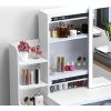 Fashion Vanity Desk with Mirror and Lights for Makeup and Chair, Vanity Mirror with Lights and Table Set with 3 Color Lighting Brightness Adjustable