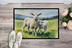 Springtime Lambs Doormat Front Door Mat Indoor Outdoor Rugs for Entryway, Non Slip Washable Low Pile, 24H X 36W