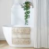 Woven Texture Stripe Bath Rug(22"W x 58"L)