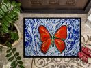 Red Glider Butterfly Doormat Front Door Mat Indoor Outdoor Rugs for Entryway, Non Slip Washable Low Pile, 24H X 36W