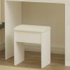 Fashion Vanity Desk with Mirror and Lights for Makeup and Cushioned Chair