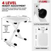 5 CORE Keyboard Bench Pair X Style Piano Stool Thick Padded 12 to 18.5 inch Adjustable Keyboards Chair White - KBB 02 WH