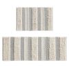 Woven Texture Stripe Bath Rug(22 x 58")