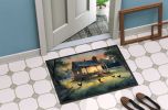 Chicken Coop at Dawn Doormat Front Door Mat Indoor Outdoor Rugs for Entryway, Non Slip Washable Low Pile, 24H X 36W