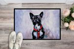 Boston Terrier Ziggy Doormat Front Door Mat Indoor Outdoor Rugs for Entryway, Non Slip Washable Low Pile, 24H X 36W
