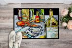 Sit A Spell Seafood Dinner Doormat Front Door Mat Indoor Outdoor Rugs for Entryway, Non Slip Washable Low Pile, 24H X 36W