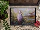 Heron in the Swamp Doormat Front Door Mat Indoor Outdoor Rugs for Entryway, Non Slip Washable Low Pile, 24H X 36W