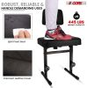 5 CORE Piano Bench Height Adjustable Keyboard Stool Stool Heavy Duty Thick Padded Cushioned Seat with Backrest - PNB B-REST BLK