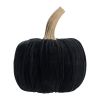 9.5" Black Velvet Pumpkin Large, for Holiday Halloween Decor