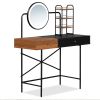 GO 40" Makeup Vanity Desk with 3-Mode Lighted Mirror & Wireless Charging Station , Vanity Table with Drawer & 3 Open Shelves for Ample Storage Space