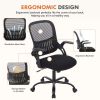 Office Mid Back Ergonomic Mesh Computer Desk Larger Seat Executive Height Adjustable Swivel Task Chair with Lumbar Support