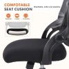 Office Mid Back Ergonomic Mesh Computer Desk Larger Seat Executive Height Adjustable Swivel Task Chair with Lumbar Support